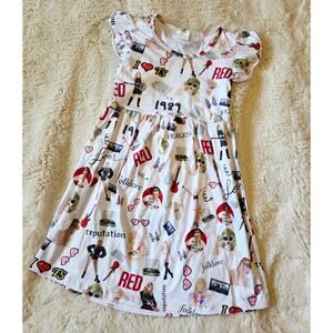 Taylor Swift Twirl dress girls size 7-8 Folklore, Fearless, Reputation, 1989